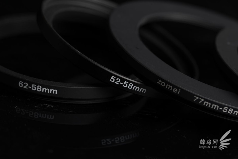 配合倒接的接环，确保各种口径的镜头都能适用
