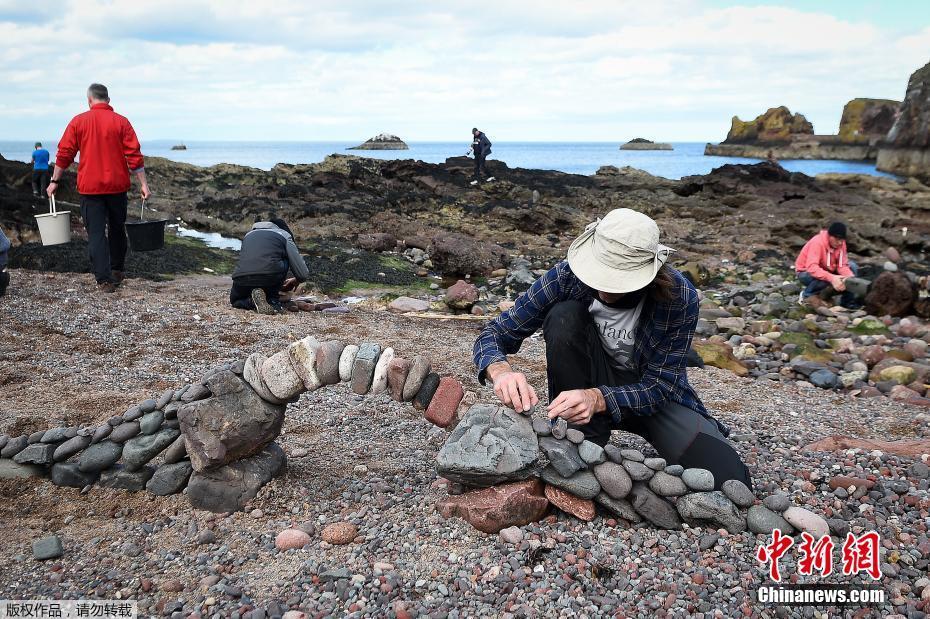 欧洲举办立石大赛 小小石头挑战地心引力 欧洲举办立石大赛 小小石头挑战地心引力