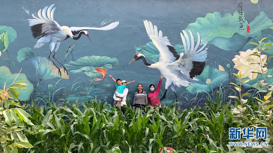 “95后”墙绘师回乡 把村子画成打卡点 “95后”墙绘师回乡 把村子画成打卡点