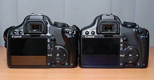 兄弟PK 佳能EOS500D与450D真机外观对比 兄弟PK 佳能EOS500D与450D真机外观对比