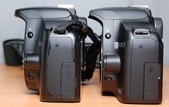兄弟PK 佳能EOS500D与450D真机外观对比 兄弟PK 佳能EOS500D与450D真机外观对比