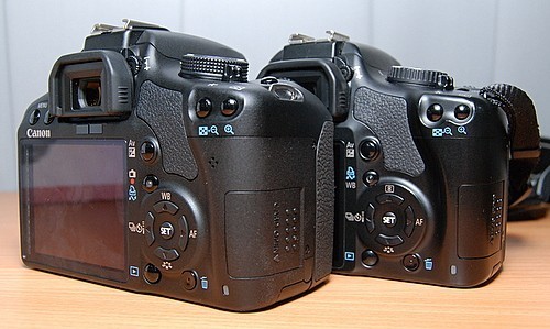 兄弟PK 佳能EOS500D与450D真机外观对比 兄弟PK 佳能EOS500D与450D真机外观对比