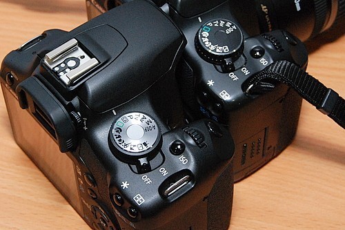 兄弟PK 佳能EOS500D与450D真机外观对比 兄弟PK 佳能EOS500D与450D真机外观对比